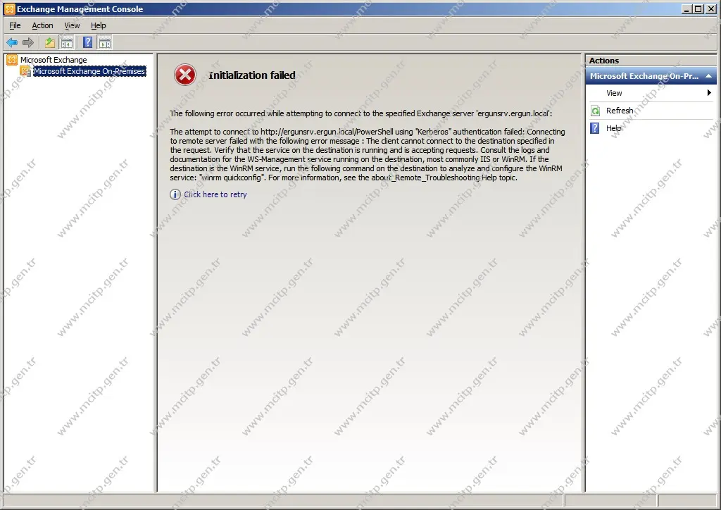 Exchange 2010 Management Console Failed