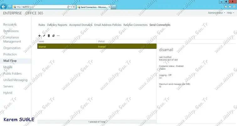 Exchange 2013 Send Connector Yaratmak